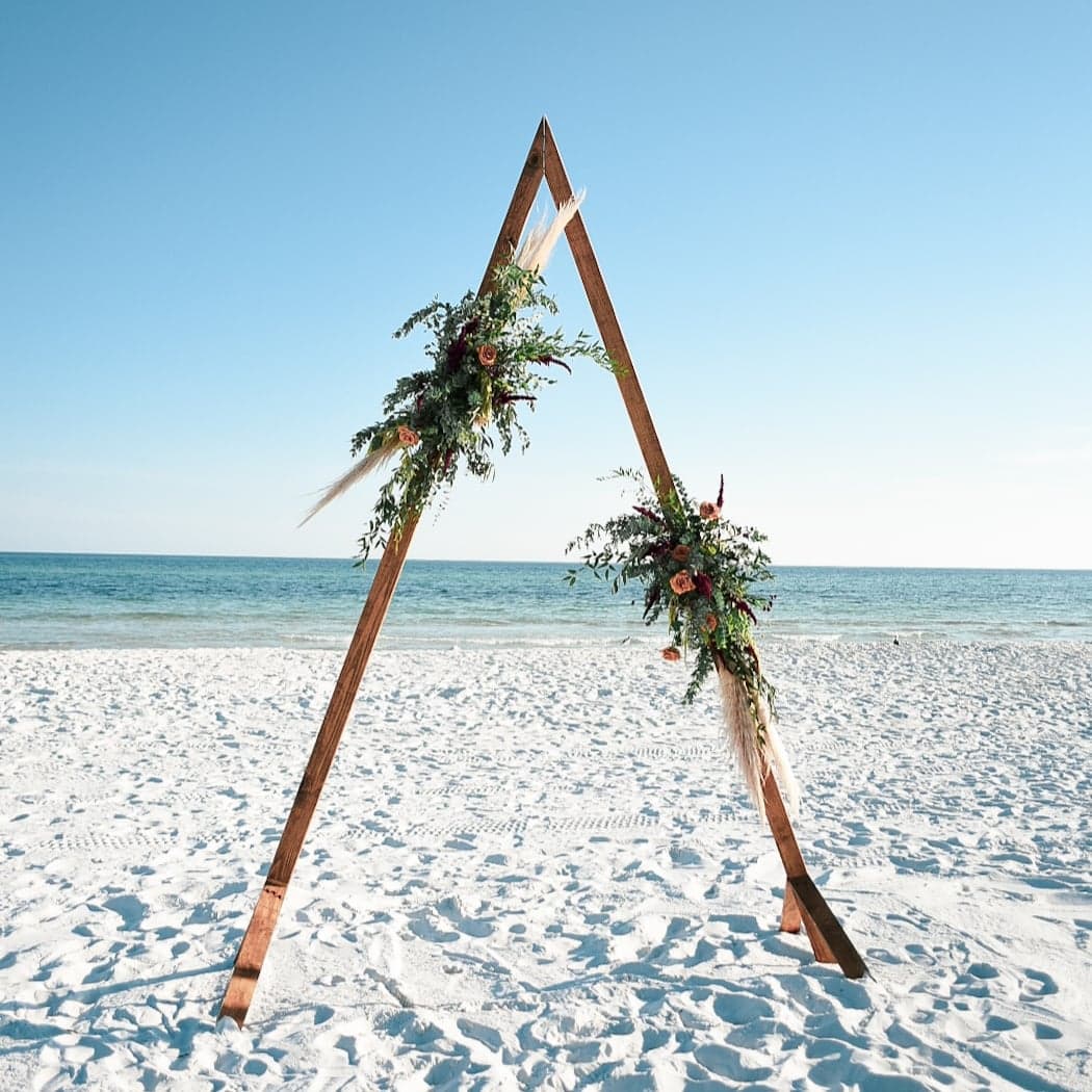 Wooden triangle wedding arch 60 photos - Astyledwedding.com
